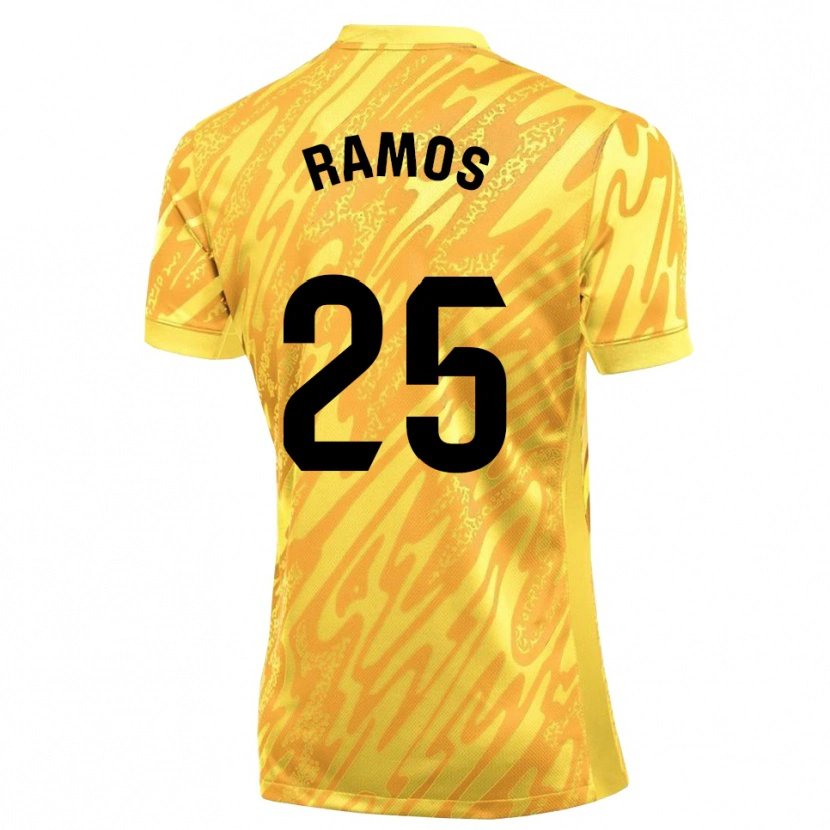 Danxen Kinderen Alejandro Ramos #25 Geel Zwart Keepersshirt 2025/26 T-Shirt