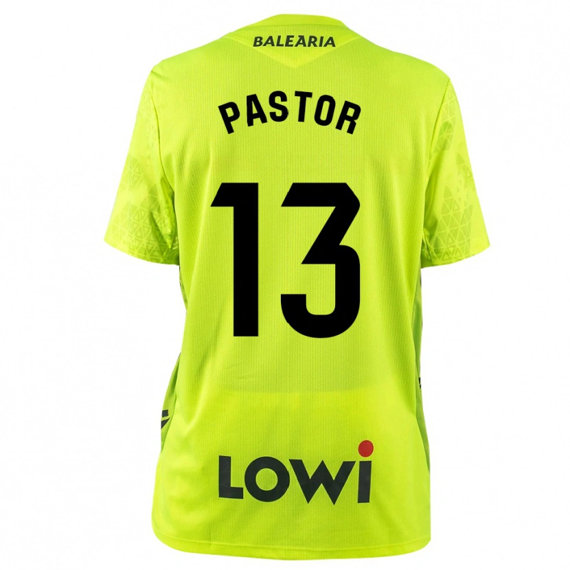 Danxen Kinderen Alfonso Pastor #13 Fluorescerend Groen Zwart Keepersshirt 2025/26 T-Shirt