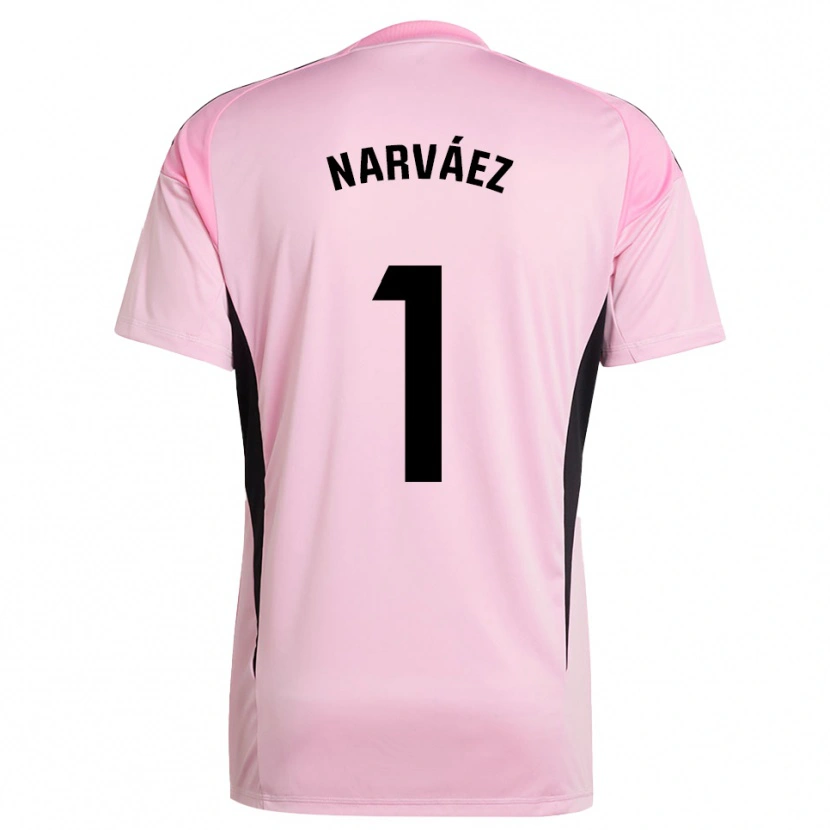 Danxen Kinderen Miguel Narváez #1 Roze Zwart Keepersshirt 2025/26 T-Shirt