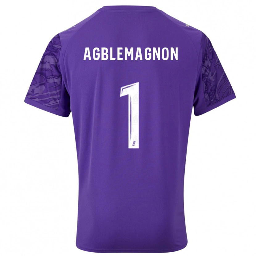 Danxen Kinderen Jordan Agblemagnon #1 Paars Wit Keepersshirt 2025/26 T-Shirt