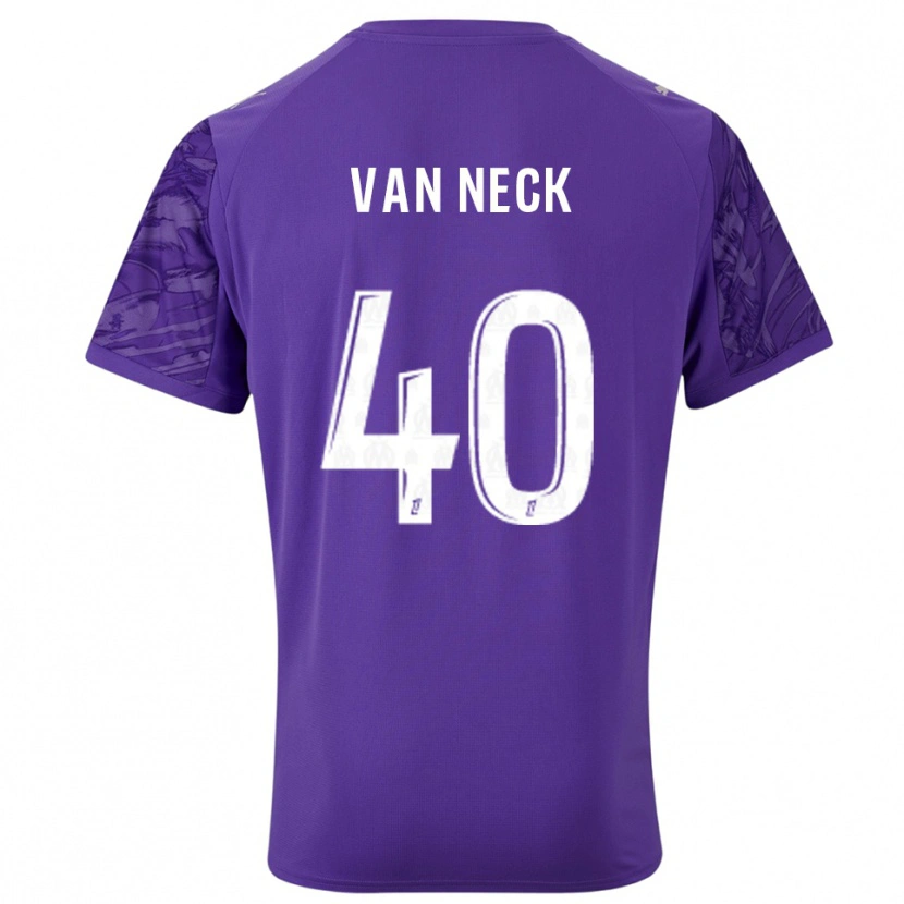 Danxen Kinderen Jelle Van Neck #40 Paars Wit Keepersshirt 2025/26 T-Shirt