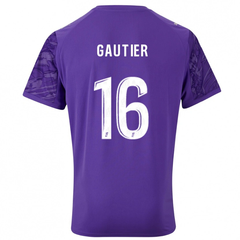 Danxen Kinderen Elisa Gautier #16 Paars Wit Keepersshirt 2025/26 T-Shirt