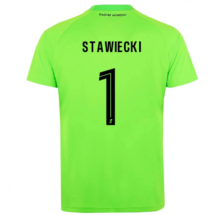 Danxen Kinderen Jules Stawiecki #1 Groen Zwart Keepersshirt 2025/26 T-Shirt