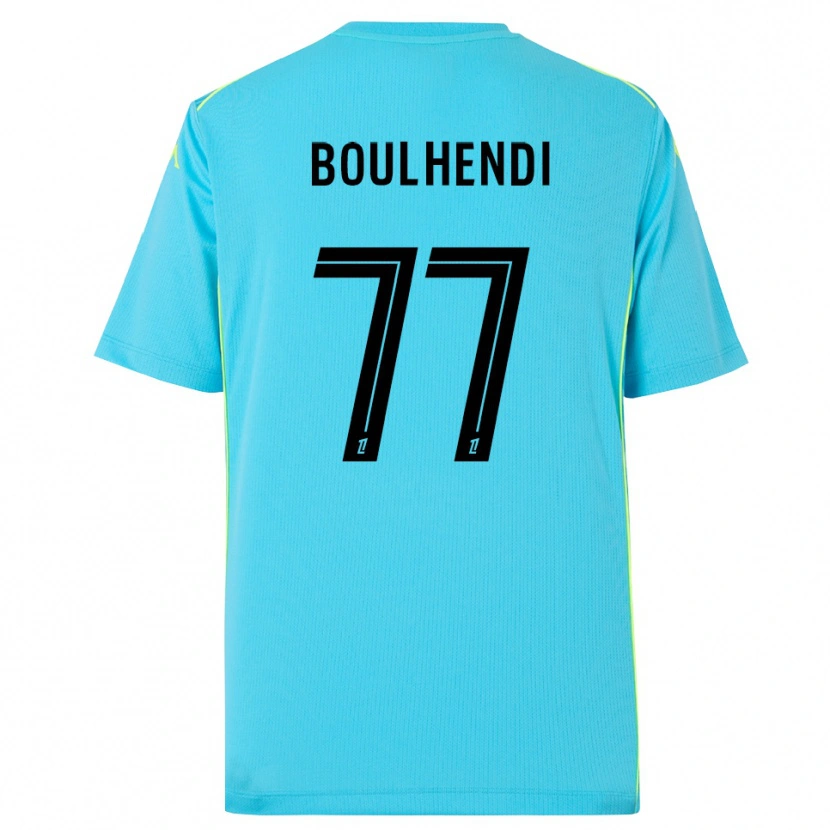 Danxen Kinderen Teddy Boulhendi #77 Hemelsblauw Zwart Keepersshirt 2025/26 T-Shirt