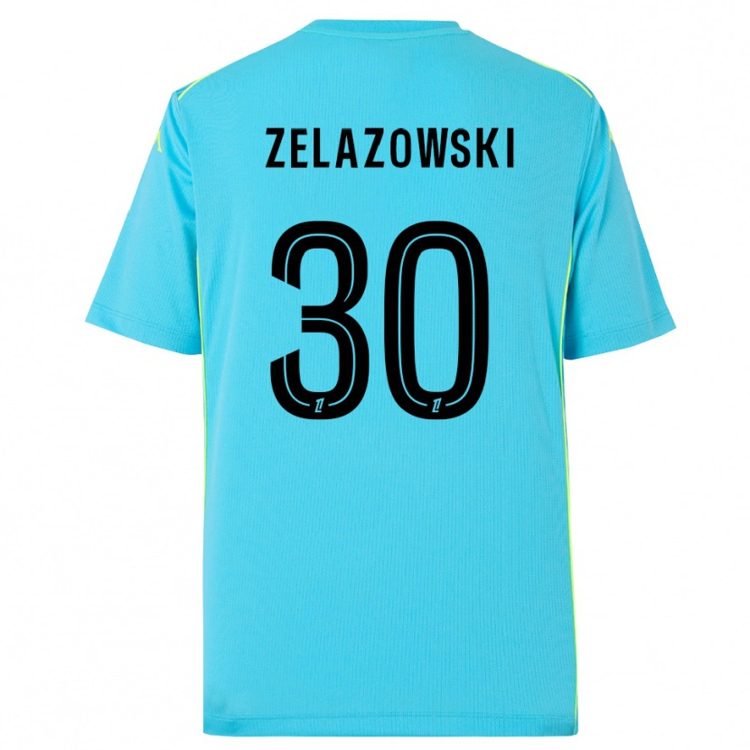 Danxen Kinderen Bartosz Zelazowski #30 Hemelsblauw Zwart Keepersshirt 2025/26 T-Shirt