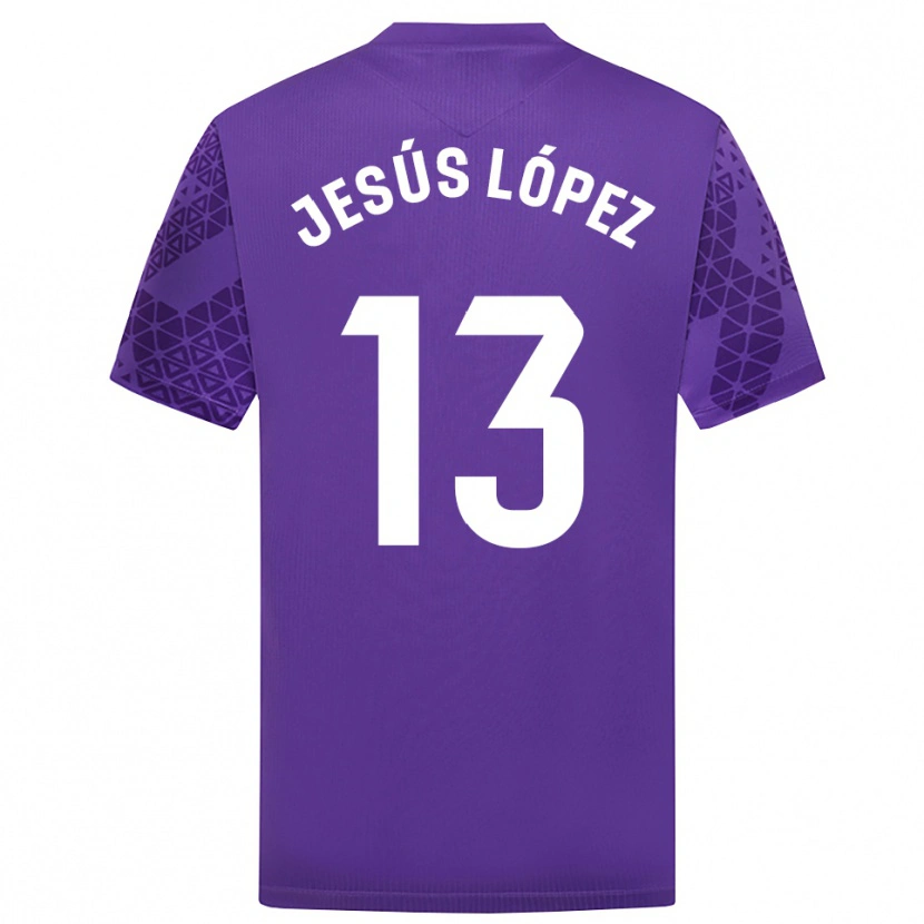 Danxen Kinderen Jesús López #13 Paars Wit Keepersshirt 2025/26 T-Shirt