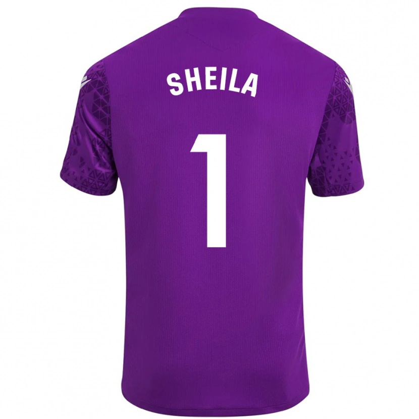 Danxen Kinderen Sheila Ibañez Campillo #1 Donker Paars Wit Keepersshirt 2025/26 T-Shirt