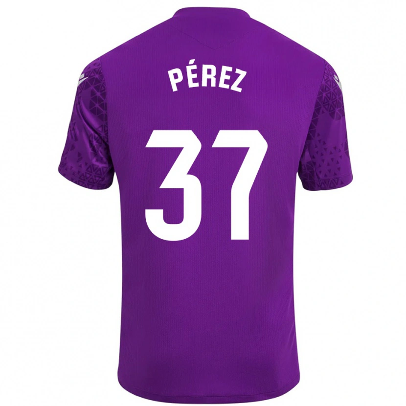 Danxen Kinderen David Pérez #37 Donker Paars Wit Keepersshirt 2025/26 T-Shirt