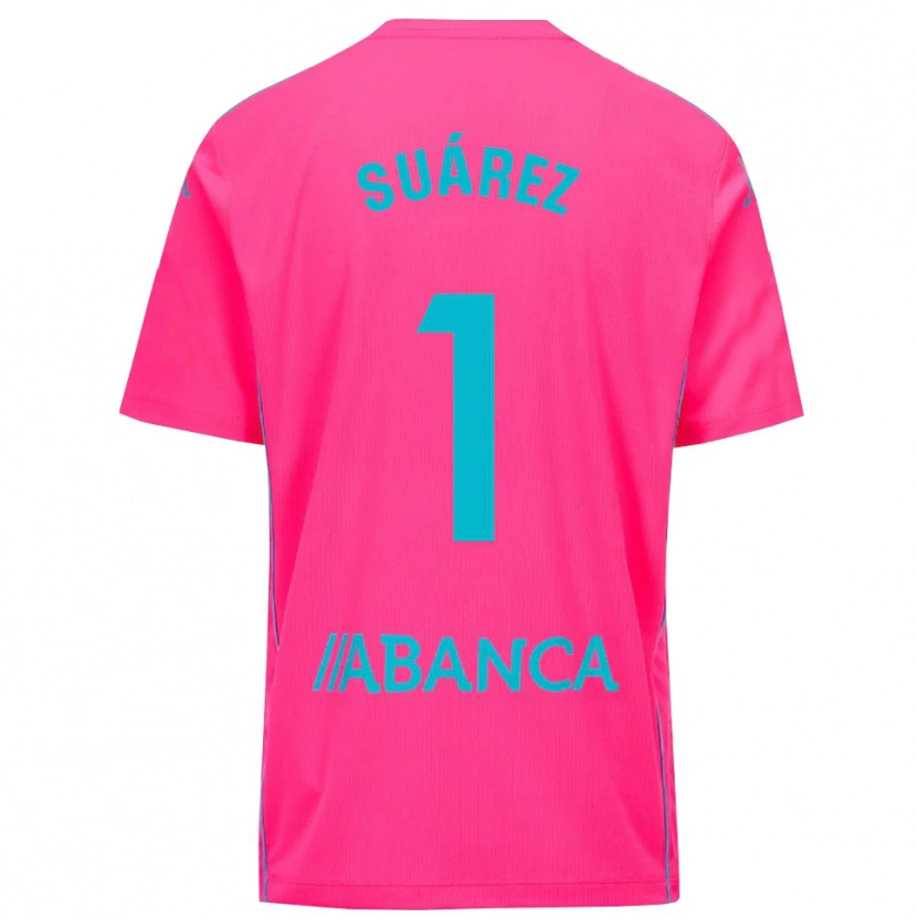Danxen Kinderen Brais Suárez #1 Diep Roze Zwart Keepersshirt 2025/26 T-Shirt