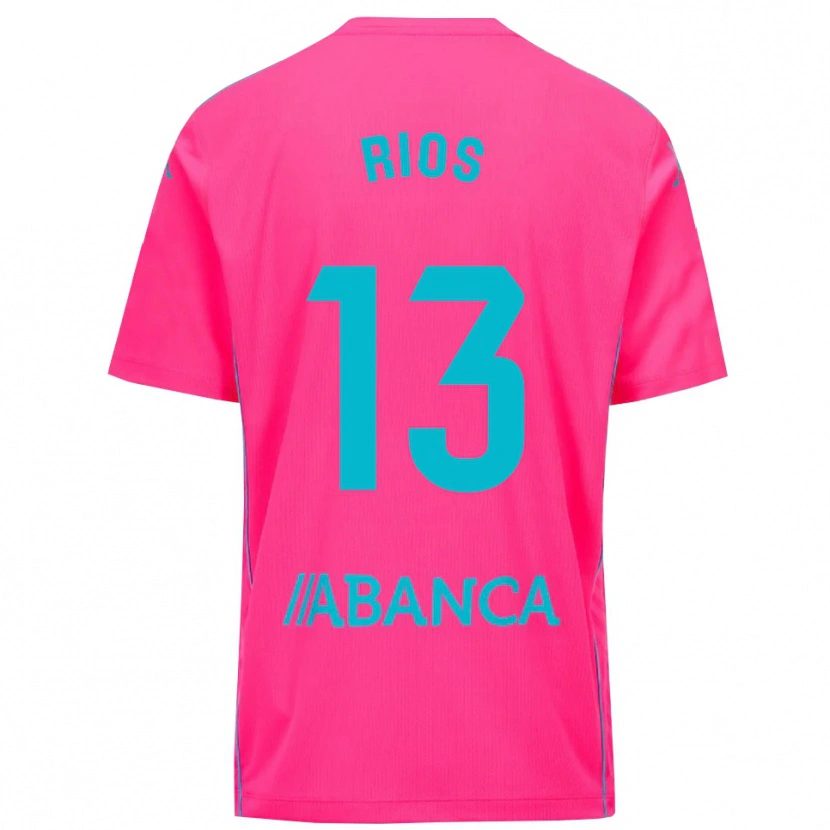 Danxen Kinderen Hugo Rios #13 Diep Roze Zwart Keepersshirt 2025/26 T-Shirt