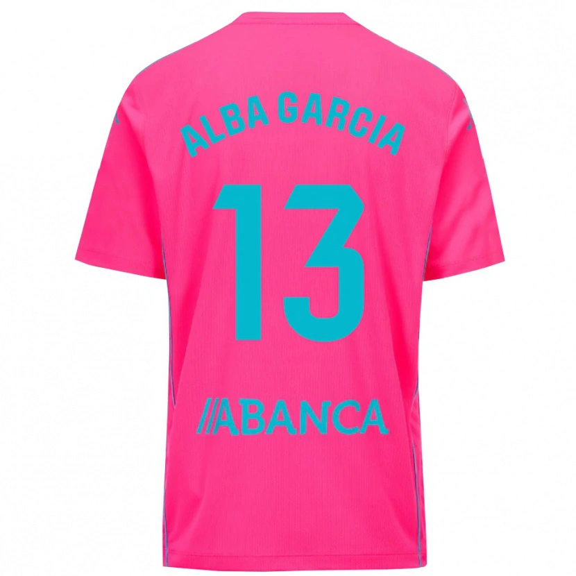 Danxen Kinderen Lucía Alba García #13 Diep Roze Zwart Keepersshirt 2025/26 T-Shirt