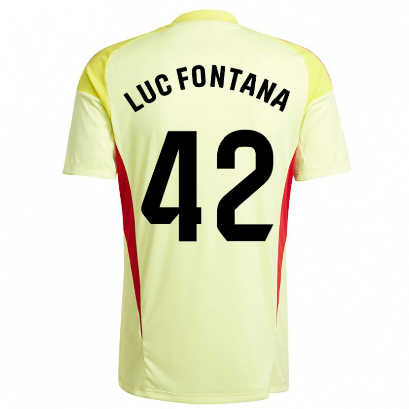 Danxen Kinderen Jean Luc Fontana #42 Licht Geel Zwart Keepersshirt 2025/26 T-Shirt