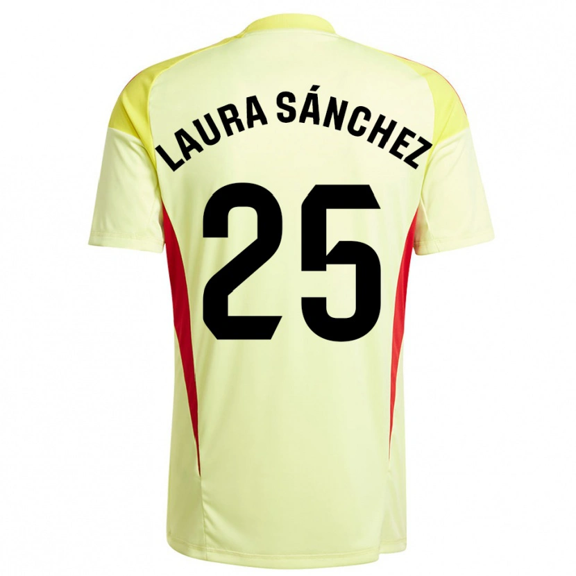 Danxen Kinderen Laura Sánchez Comuñas #25 Licht Geel Zwart Keepersshirt 2025/26 T-Shirt