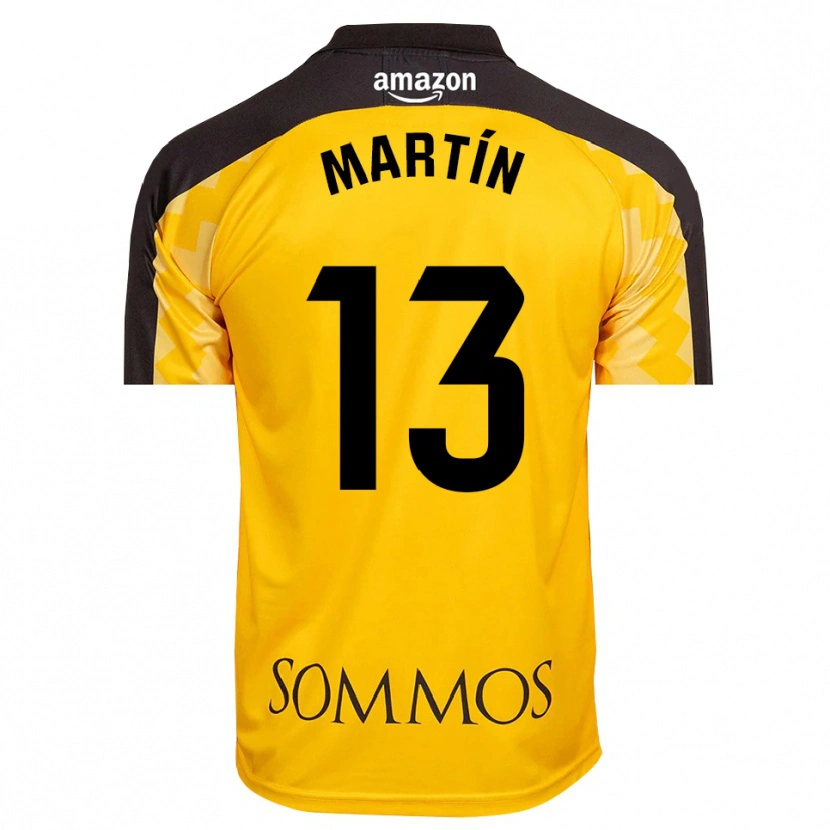 Danxen Kinderen Dani Martín #13 Geel Zwart Keepersshirt 2025/26 T-Shirt