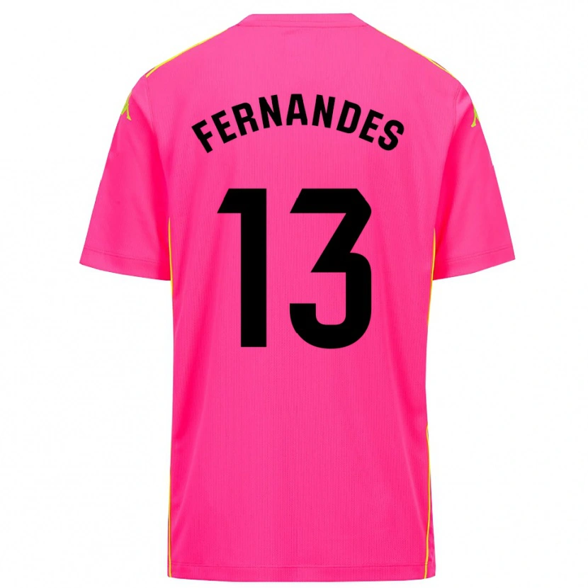 Danxen Kinderen Guilherme Fernandes #13 Diep Roze Zwart Keepersshirt 2025/26 T-Shirt