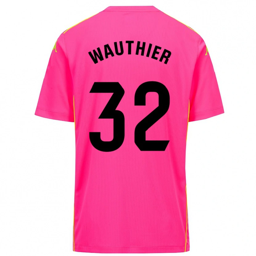 Danxen Kinderen Hugo Wauthier #32 Diep Roze Zwart Keepersshirt 2025/26 T-Shirt