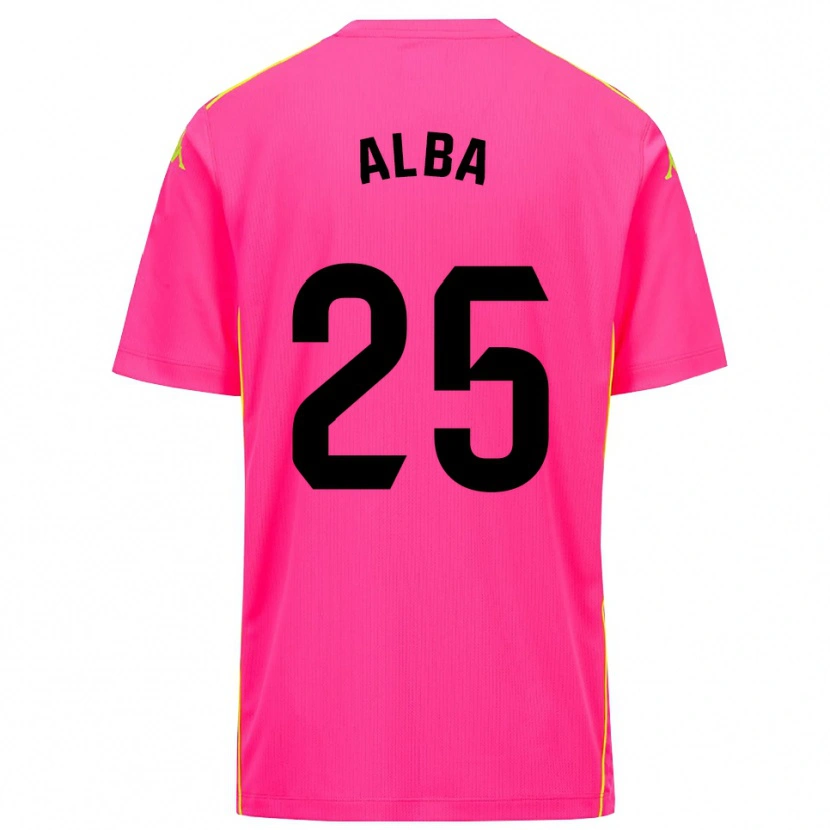 Danxen Kinderen Alba Acebes Rodríguez #25 Diep Roze Zwart Keepersshirt 2025/26 T-Shirt