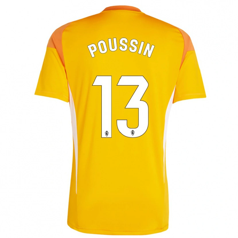 Danxen Kinderen Gaëtan Poussin #13 Donker Oranje Geel Keepersshirt 2025/26 T-Shirt