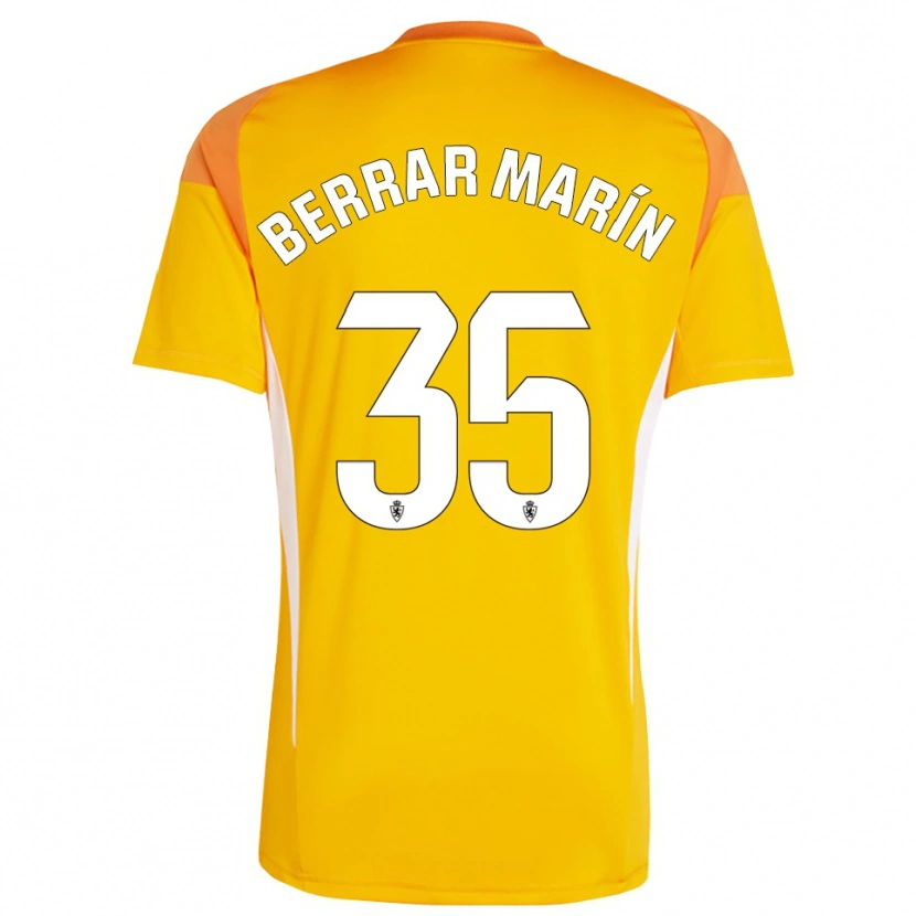 Danxen Kinderen Sergio Berrar #35 Donker Oranje Geel Keepersshirt 2025/26 T-Shirt