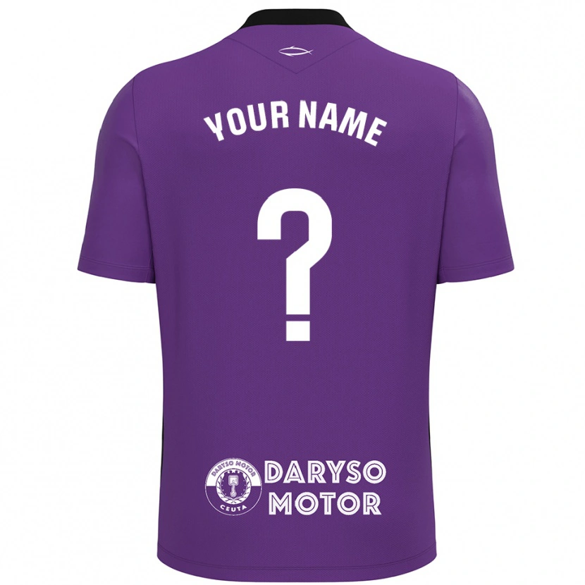 Danxen Kinderen AD Ceuta Paars Wit Keepersshirt 2025/26 T-Shirt