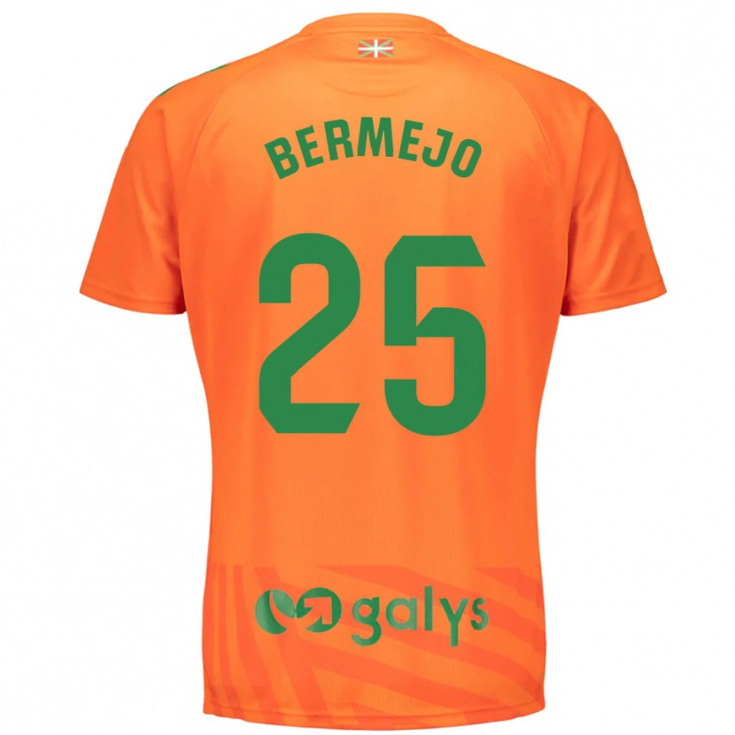 Danxen Kinderen Joseba Bermejo #25 Oranje Groen Keepersshirt 2025/26 T-Shirt