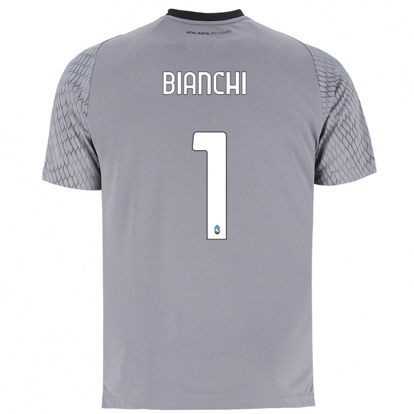 Danxen Kinderen Mattia Bianchi #1 Grijs Blauw Rood Keepersshirt 2025/26 T-Shirt