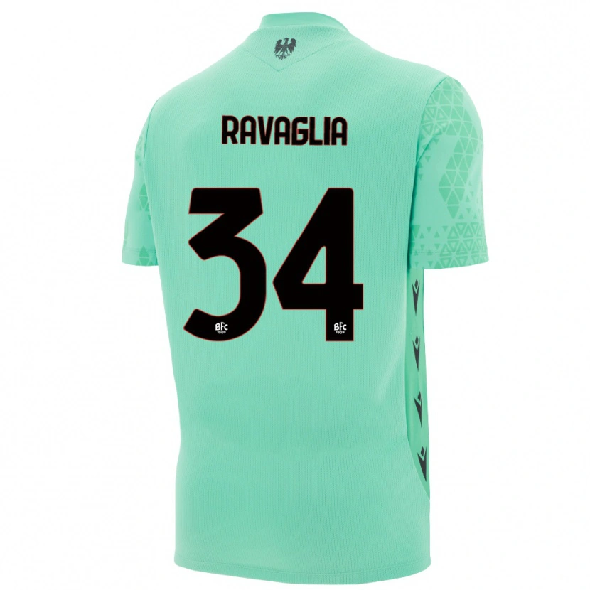 Danxen Kinderen Federico Ravaglia #34 Munt Blauw Zwart Keepersshirt 2025/26 T-Shirt