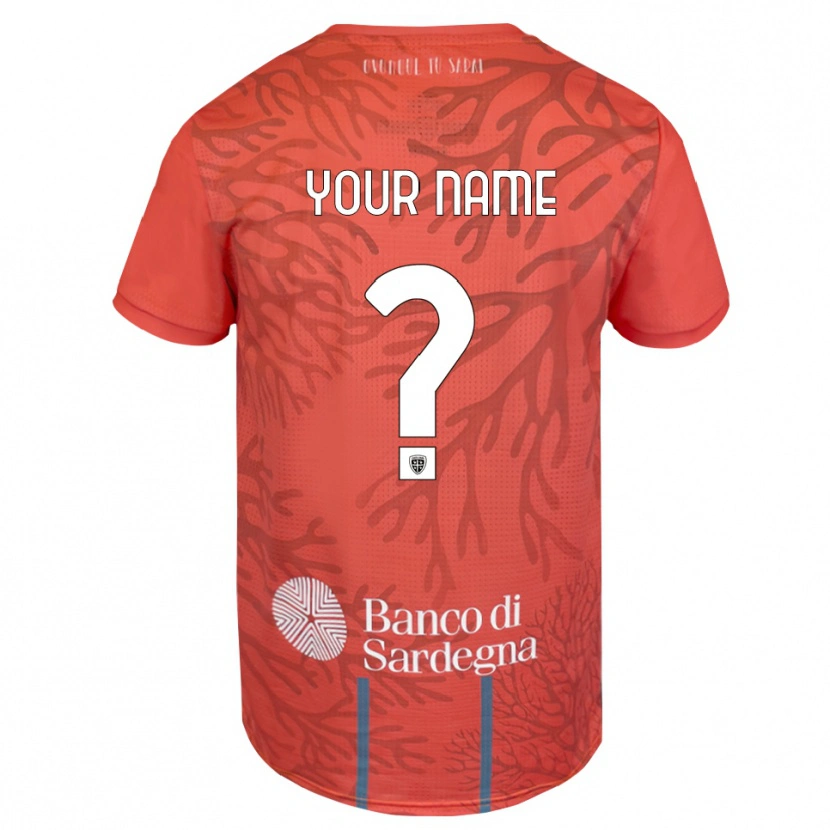 Danxen Kinderen Cagliari Calcio Oranje Rood Wit Keepersshirt 2025/26 T-Shirt