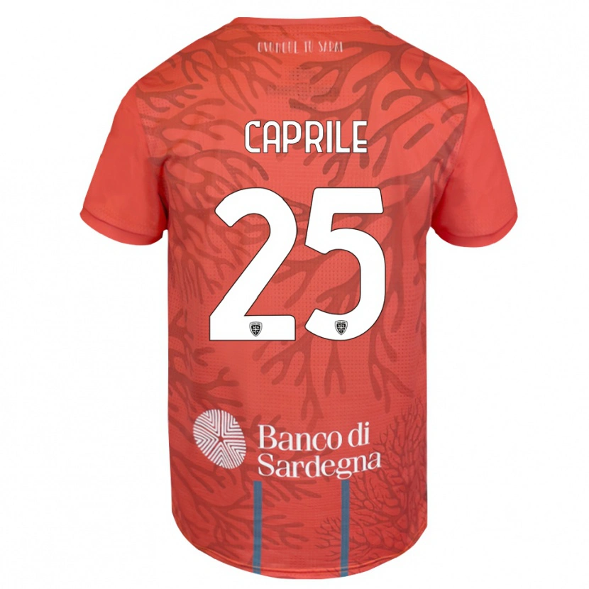 Danxen Kinderen Elia Caprile #25 Oranje Rood Wit Keepersshirt 2025/26 T-Shirt