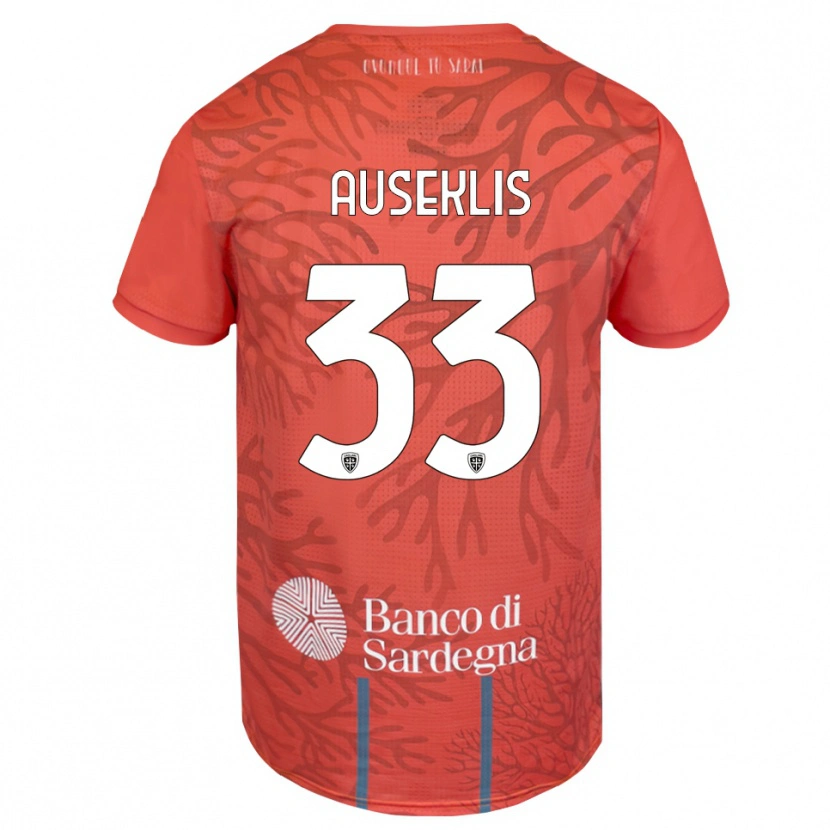 Danxen Kinderen Henrijs Auseklis #33 Oranje Rood Wit Keepersshirt 2025/26 T-Shirt