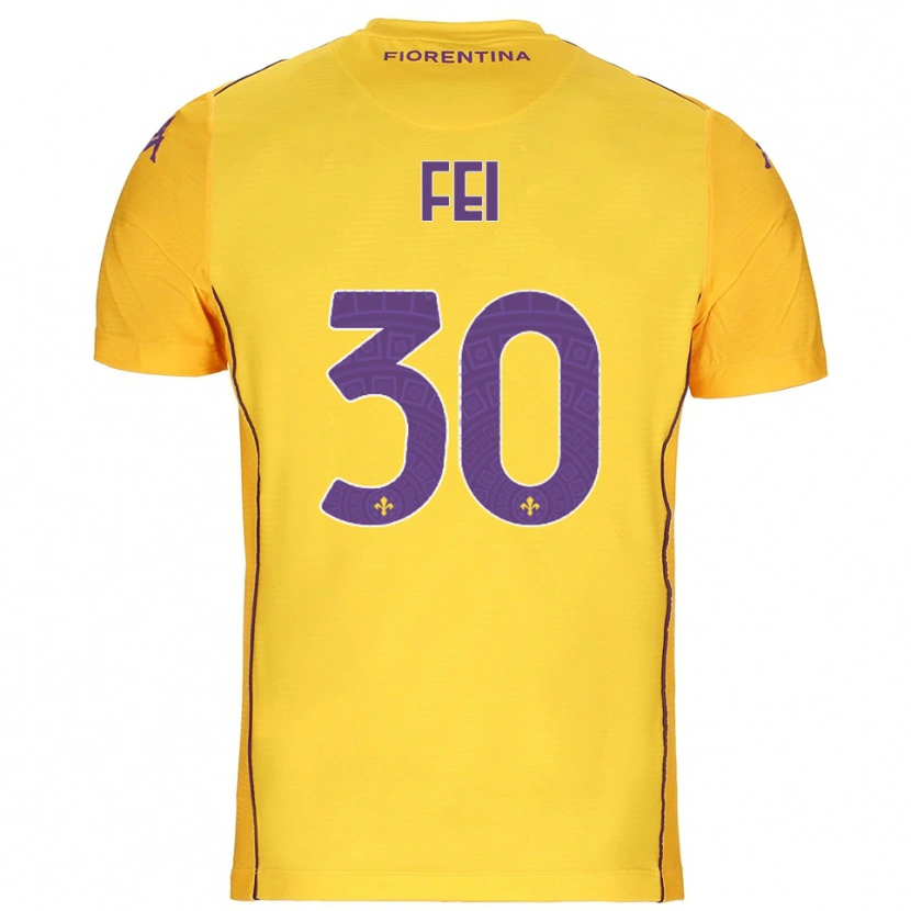 Danxen Kinderen Gianmaria Fei #30 Oranje Geel Paars Keepersshirt 2025/26 T-Shirt