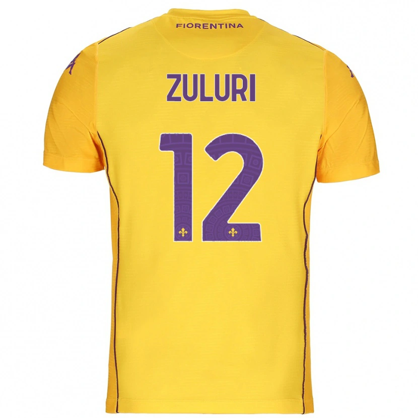 Danxen Kinderen Athena Zuluri #12 Oranje Geel Paars Keepersshirt 2025/26 T-Shirt