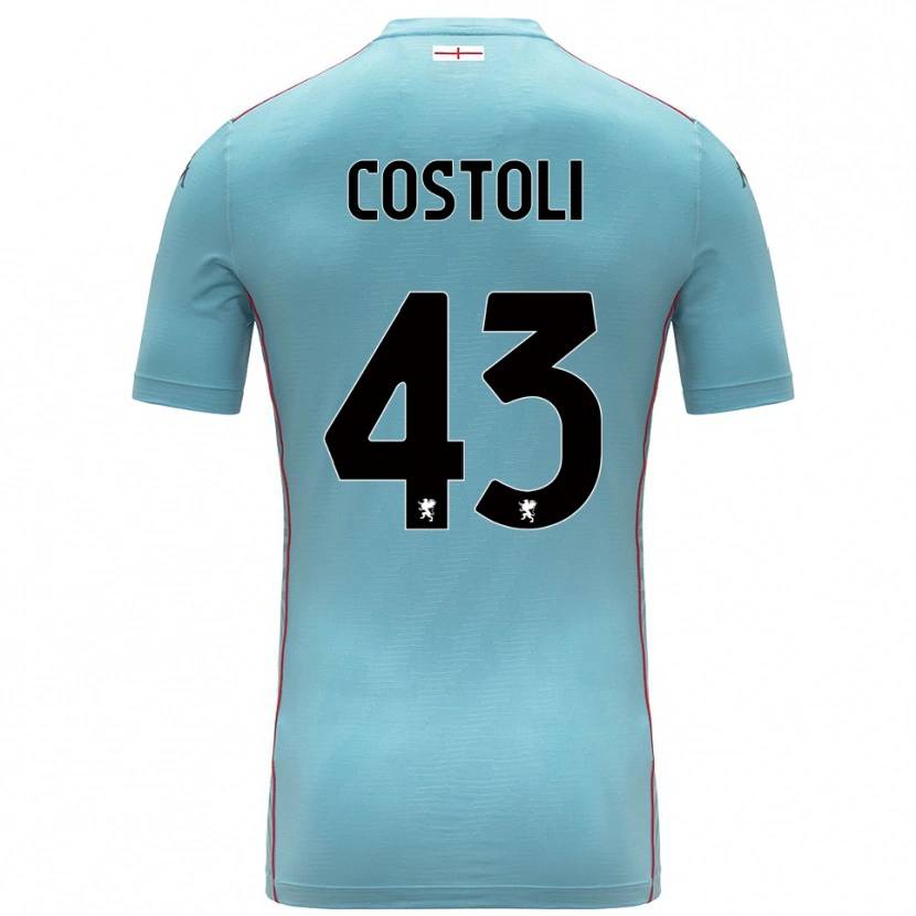 Danxen Kinderen Lorenzo Costoli #43 Blauw Grijs Keepersshirt 2025/26 T-Shirt
