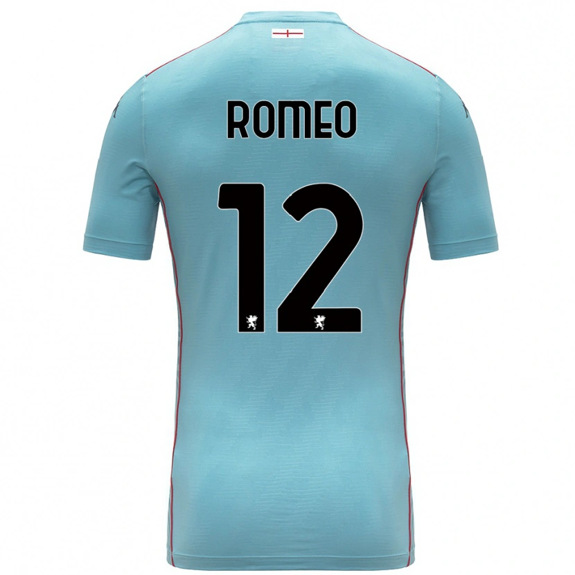 Danxen Kinderen Emanuele Romeo #12 Blauw Grijs Keepersshirt 2025/26 T-Shirt