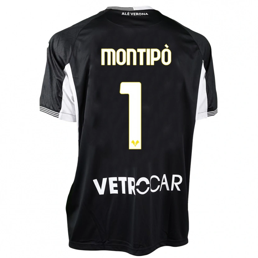 Danxen Kinderen Lorenzo Montipò #1 Zwart Wit Keepersshirt 2025/26 T-Shirt