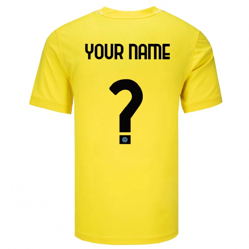 Danxen Kinderen Inter Milan Licht Geel Zwart Keepersshirt 2025/26 T-Shirt