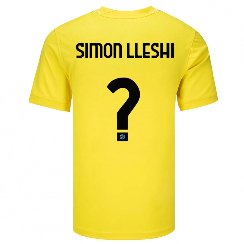 Danxen Kinderen Simon Lleshi #0 Licht Geel Zwart Keepersshirt 2025/26 T-Shirt