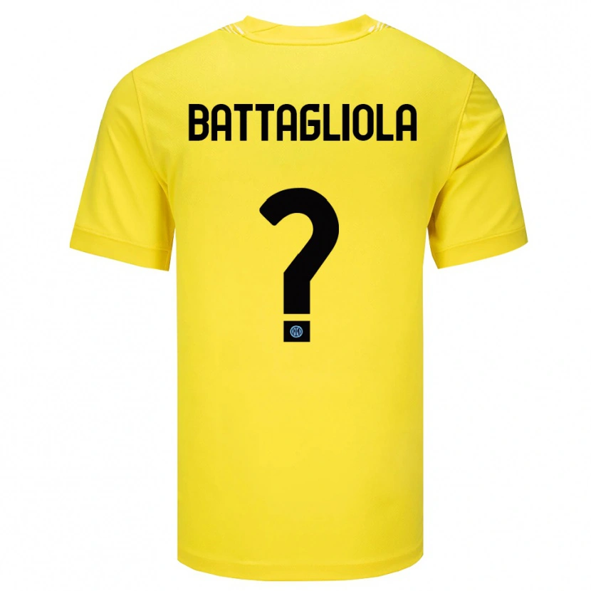 Danxen Kinderen Lorenzo Battagliola #0 Licht Geel Zwart Keepersshirt 2025/26 T-Shirt