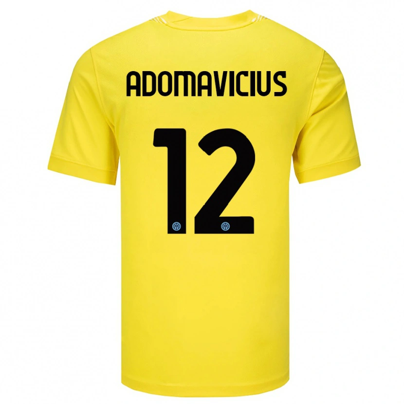 Danxen Kinderen Henrikas Adomavicius #12 Licht Geel Zwart Keepersshirt 2025/26 T-Shirt