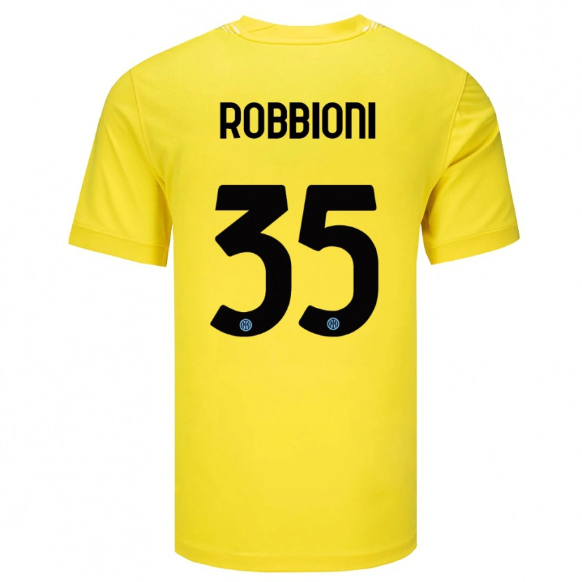 Danxen Kinderen Matilde Robbioni #35 Licht Geel Zwart Keepersshirt 2025/26 T-Shirt