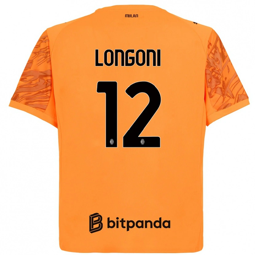 Danxen Kinderen Alessandro Longoni #12 Oranje Geel Zwart Keepersshirt 2025/26 T-Shirt