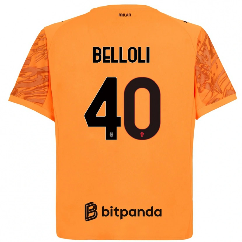 Danxen Kinderen Sofia Belloli #40 Oranje Geel Zwart Keepersshirt 2025/26 T-Shirt