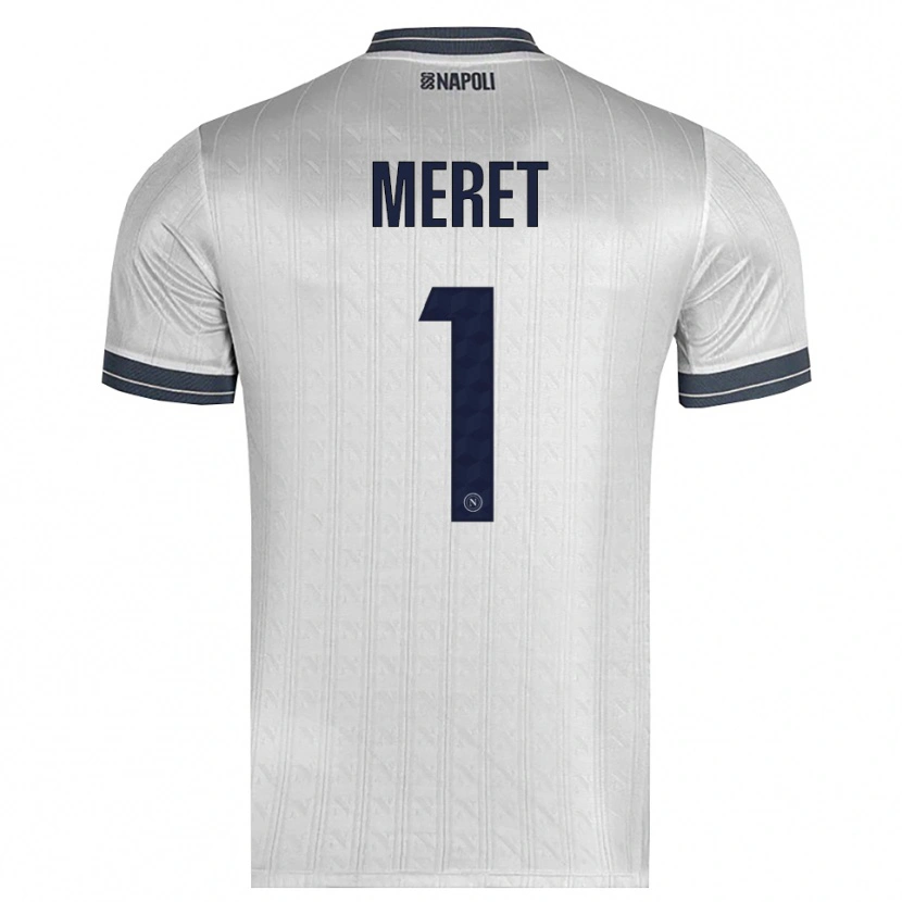 Danxen Kinderen Alex Meret #1 Lichtgrijs Keepersshirt 2025/26 T-Shirt