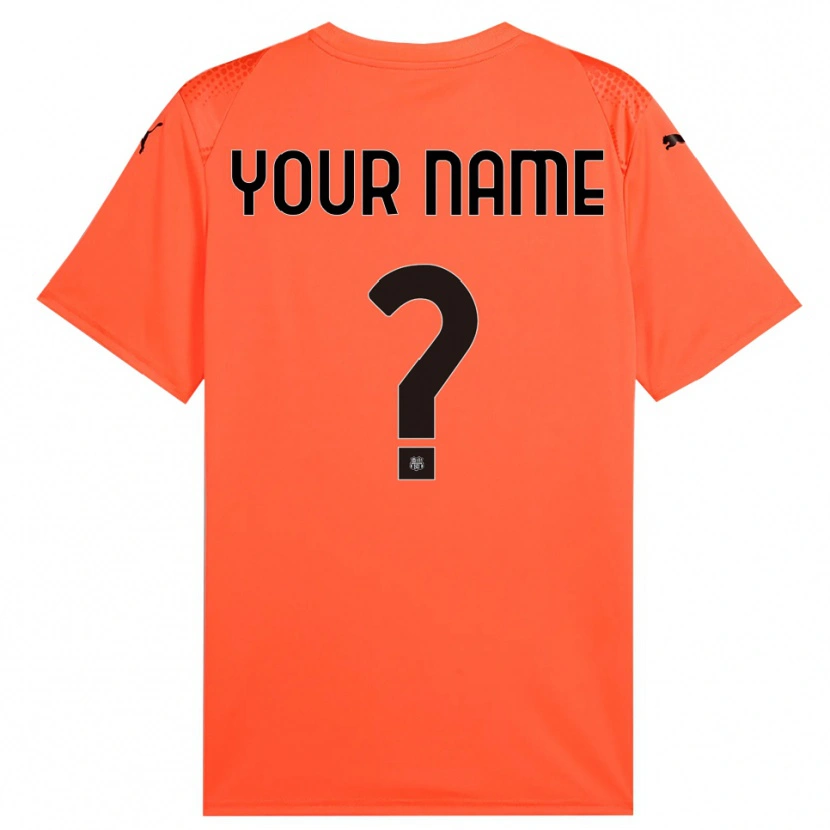 Danxen Kinderen US Sassuolo Oranje Zwart Keepersshirt 2025/26 T-Shirt