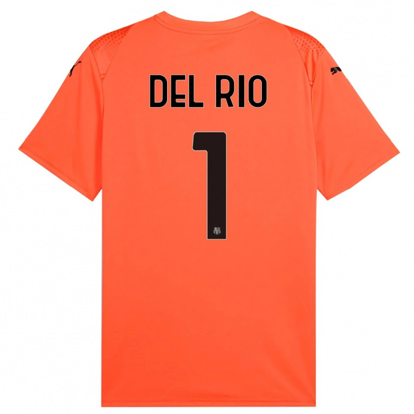 Danxen Kinderen Davide Del Rio #1 Oranje Zwart Keepersshirt 2025/26 T-Shirt