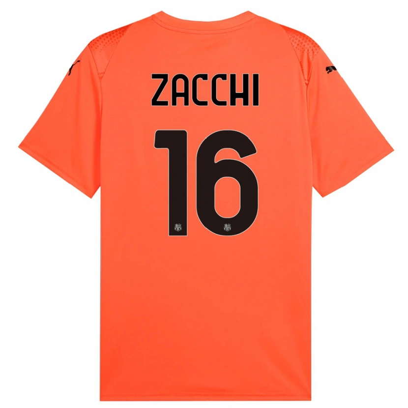 Danxen Kinderen Gioele Zacchi #16 Oranje Zwart Keepersshirt 2025/26 T-Shirt