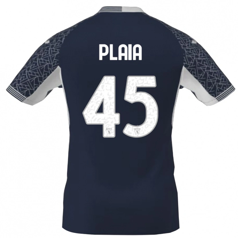 Danxen Kinderen Francesco Plaia #45 Blauw Zwart Wit Keepersshirt 2025/26 T-Shirt