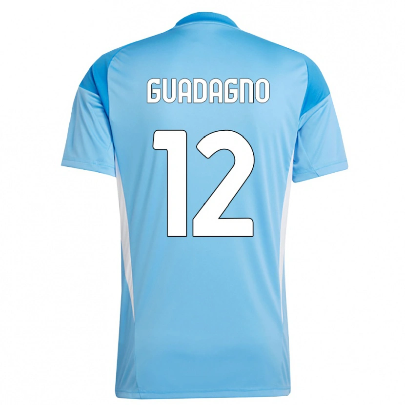 Danxen Kinderen Johan Guadagno #12 Hemelsblauw Wit Keepersshirt 2025/26 T-Shirt