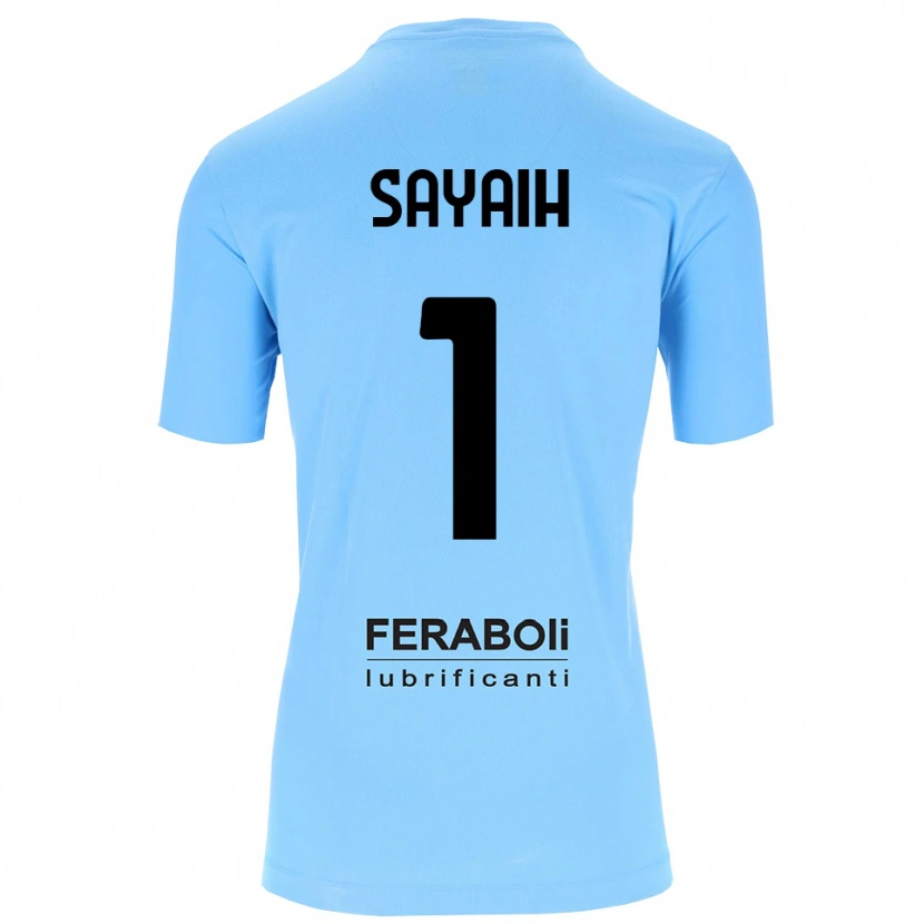 Danxen Kinderen Ilyas Sayaih #1 Hemelsblauw Zwart Keepersshirt 2025/26 T-Shirt