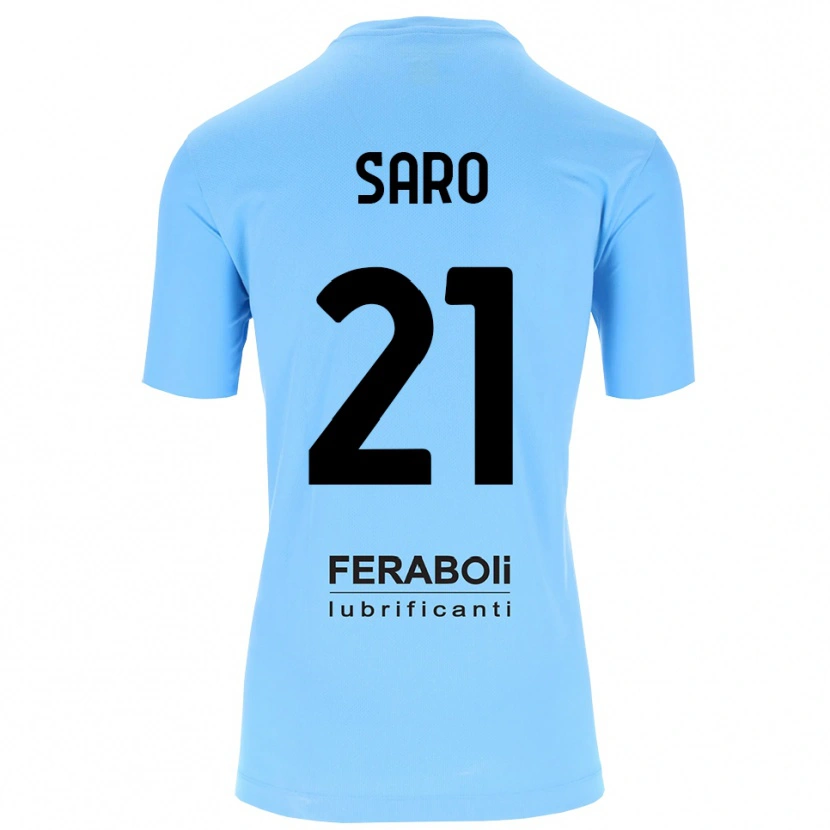 Danxen Kinderen Gianluca Saro #21 Hemelsblauw Zwart Keepersshirt 2025/26 T-Shirt
